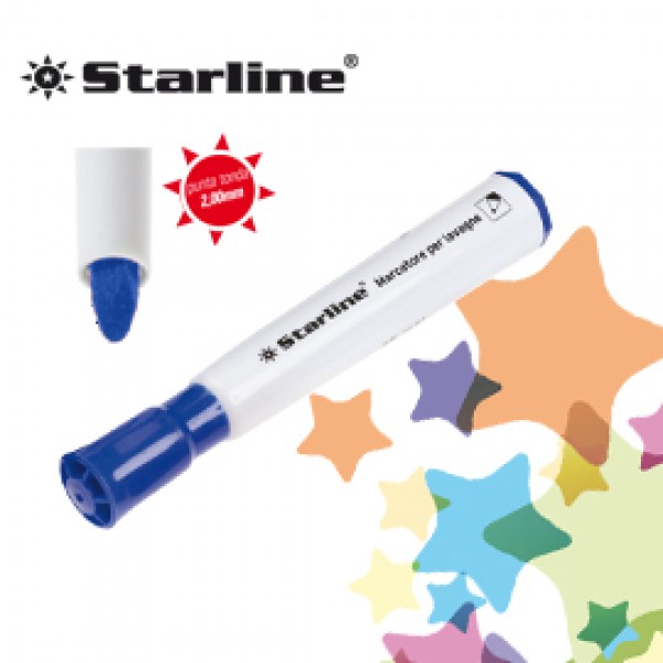 MARCATORE PER LAVAGNE BLU P.TONDA 2MM STARLINE