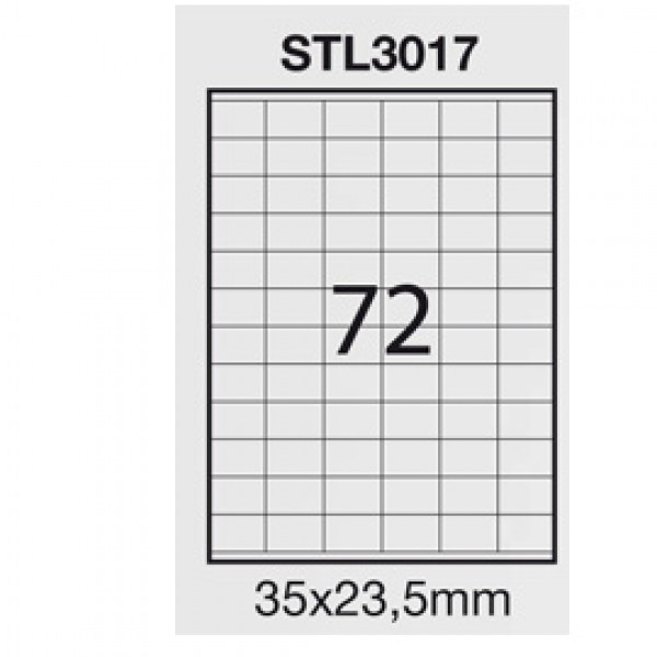 Etichetta adesiva bianca 100fg A4 35x23,5mm (72et/fg) STARLINE