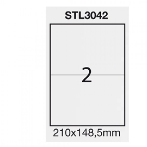 Etichetta adesiva bianca 100fg A4 210x148,5mm (2et/fg) STARLINE