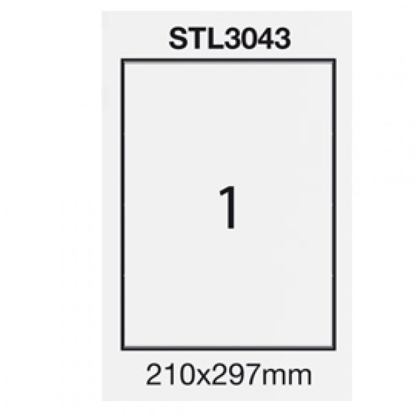 Etichetta adesiva bianca 100fg A4 210x297mm (1et/fg) STARLINE