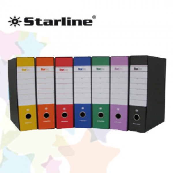 Registratore STARBOX f.to protocollo dorso 8cm rosso STARLINE