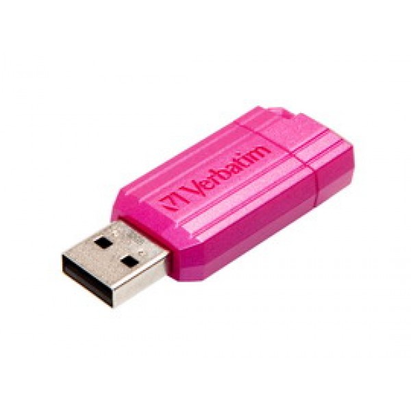 USB2.0 STORE 'N' GO PINSTRIPE USB DRIVE 32GB -HOT PINK