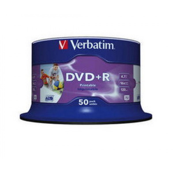 SCATOLA 50 DVD+R 4.7GB / 120' STAMPABILE WIDE PRINT NO ID NR. SPINDLE